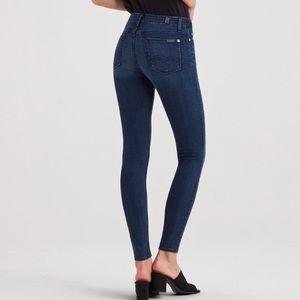 7 for all Mankind b(air) Skinny Ankle Jean Park Avenue Dark Wash Size 26
